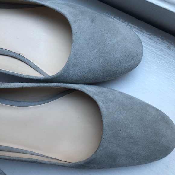 Cole Haan Suede Round Toe Pumps Light Gray Size 9 - Picture 4 of 8